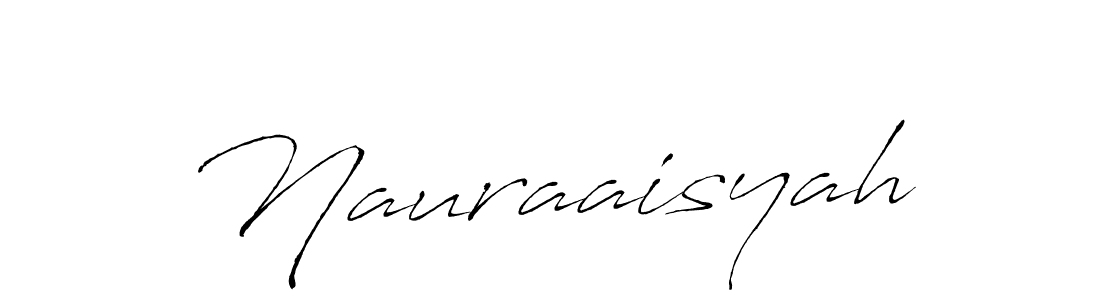 Make a beautiful signature design for name Nauraaisyah. Use this online signature maker to create a handwritten signature for free. Nauraaisyah signature style 6 images and pictures png