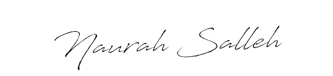 Create a beautiful signature design for name Naurah Salleh. With this signature (Antro_Vectra) fonts, you can make a handwritten signature for free. Naurah Salleh signature style 6 images and pictures png