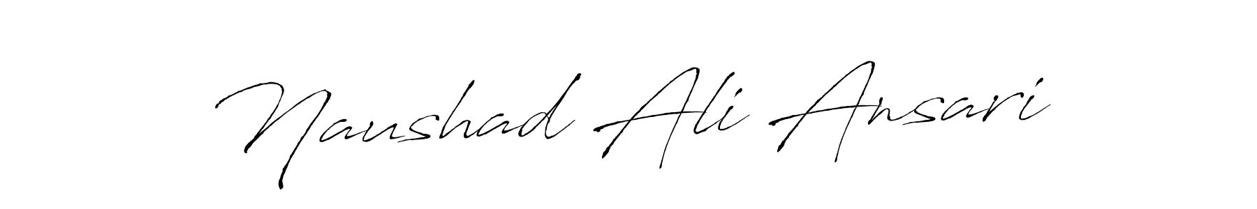 Make a beautiful signature design for name Naushad Ali Ansari. With this signature (Antro_Vectra) style, you can create a handwritten signature for free. Naushad Ali Ansari signature style 6 images and pictures png
