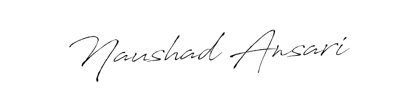 Naushad Ansari stylish signature style. Best Handwritten Sign (Antro_Vectra) for my name. Handwritten Signature Collection Ideas for my name Naushad Ansari. Naushad Ansari signature style 6 images and pictures png