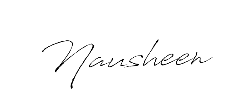 Design your own signature with our free online signature maker. With this signature software, you can create a handwritten (Antro_Vectra) signature for name Nausheen. Nausheen signature style 6 images and pictures png