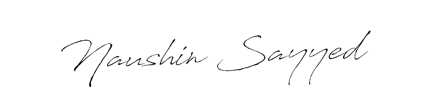 Naushin Sayyed stylish signature style. Best Handwritten Sign (Antro_Vectra) for my name. Handwritten Signature Collection Ideas for my name Naushin Sayyed. Naushin Sayyed signature style 6 images and pictures png