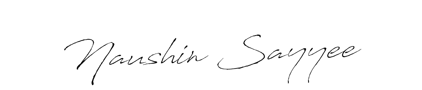 Naushin Sayyee stylish signature style. Best Handwritten Sign (Antro_Vectra) for my name. Handwritten Signature Collection Ideas for my name Naushin Sayyee. Naushin Sayyee signature style 6 images and pictures png