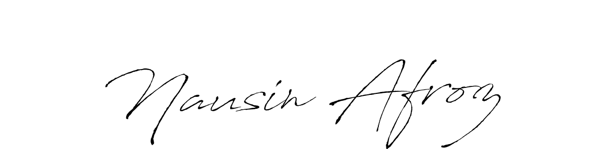 Create a beautiful signature design for name Nausin Afroz. With this signature (Antro_Vectra) fonts, you can make a handwritten signature for free. Nausin Afroz signature style 6 images and pictures png