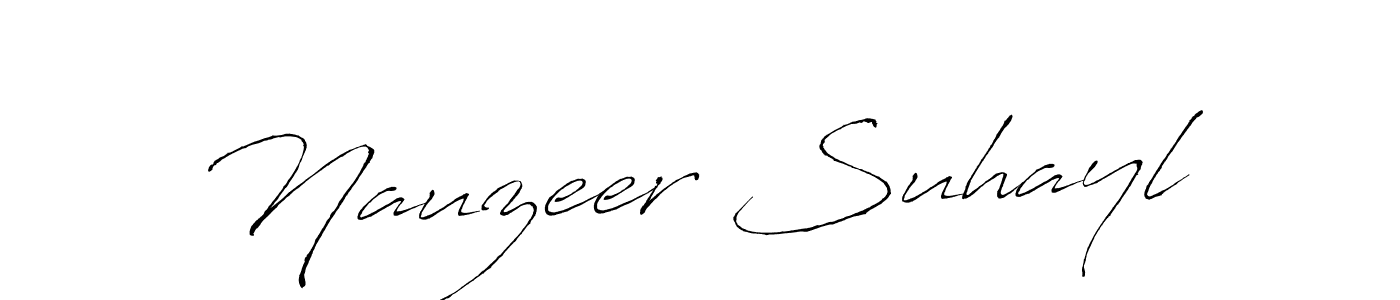 Also we have Nauzeer Suhayl name is the best signature style. Create professional handwritten signature collection using Antro_Vectra autograph style. Nauzeer Suhayl signature style 6 images and pictures png