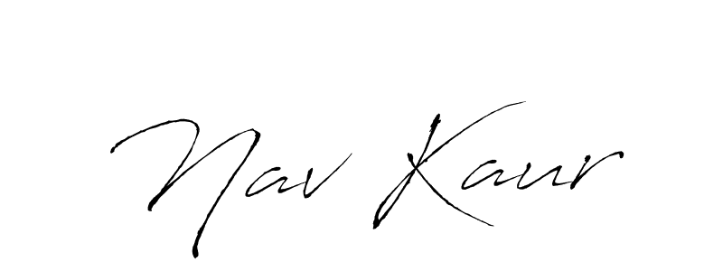 How to make Nav Kaur name signature. Use Antro_Vectra style for creating short signs online. This is the latest handwritten sign. Nav Kaur signature style 6 images and pictures png