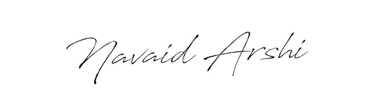 How to make Navaid Arshi name signature. Use Antro_Vectra style for creating short signs online. This is the latest handwritten sign. Navaid Arshi signature style 6 images and pictures png