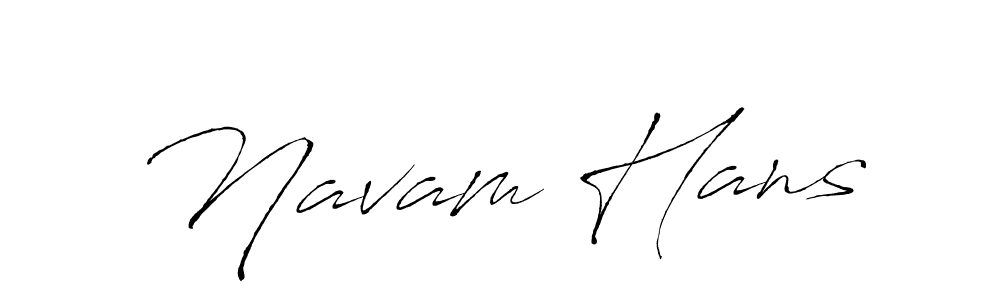 Create a beautiful signature design for name Navam Hans. With this signature (Antro_Vectra) fonts, you can make a handwritten signature for free. Navam Hans signature style 6 images and pictures png