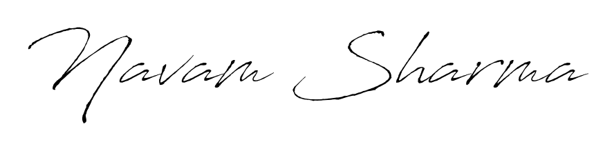 Get an exclusive digital autograph for Navam Sharma. The Antro_Vectra typeface captures the charm of real penmanship on paper. Navam Sharma signature style 6 images and pictures png