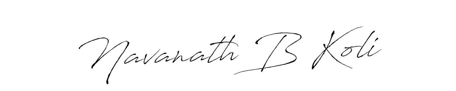 Make a beautiful signature design for name Navanath B Koli. With this signature (Antro_Vectra) style, you can create a handwritten signature for free. Navanath B Koli signature style 6 images and pictures png