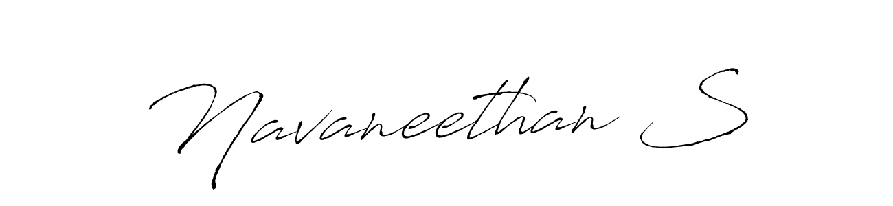 How to make Navaneethan S name signature. Use Antro_Vectra style for creating short signs online. This is the latest handwritten sign. Navaneethan S signature style 6 images and pictures png