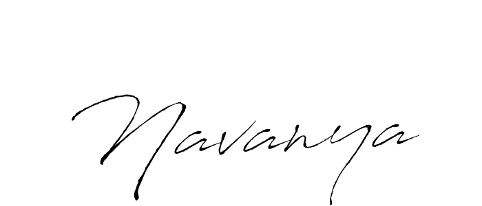 Make a beautiful signature design for name Navanya. With this signature (Antro_Vectra) style, you can create a handwritten signature for free. Navanya signature style 6 images and pictures png