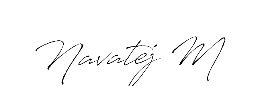 How to Draw Navatej M signature style? Antro_Vectra is a latest design signature styles for name Navatej M. Navatej M signature style 6 images and pictures png