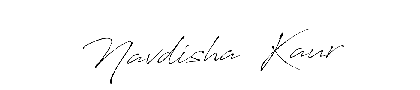 The best way (Antro_Vectra) to make a short signature is to pick only two or three words in your name. The name Navdisha  Kaur include a total of six letters. For converting this name. Navdisha  Kaur signature style 6 images and pictures png