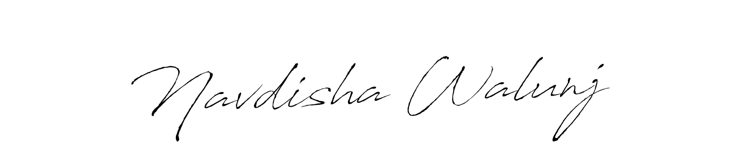 Also You can easily find your signature by using the search form. We will create Navdisha Walunj name handwritten signature images for you free of cost using Antro_Vectra sign style. Navdisha Walunj signature style 6 images and pictures png