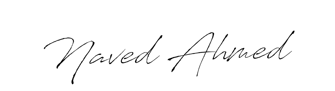 Create a beautiful signature design for name Naved Ahmed. With this signature (Antro_Vectra) fonts, you can make a handwritten signature for free. Naved Ahmed signature style 6 images and pictures png