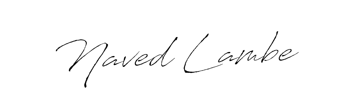 Make a beautiful signature design for name Naved Lambe. With this signature (Antro_Vectra) style, you can create a handwritten signature for free. Naved Lambe signature style 6 images and pictures png
