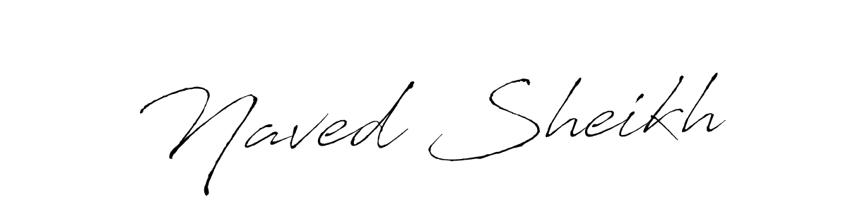 Create a beautiful signature design for name Naved Sheikh. With this signature (Antro_Vectra) fonts, you can make a handwritten signature for free. Naved Sheikh signature style 6 images and pictures png