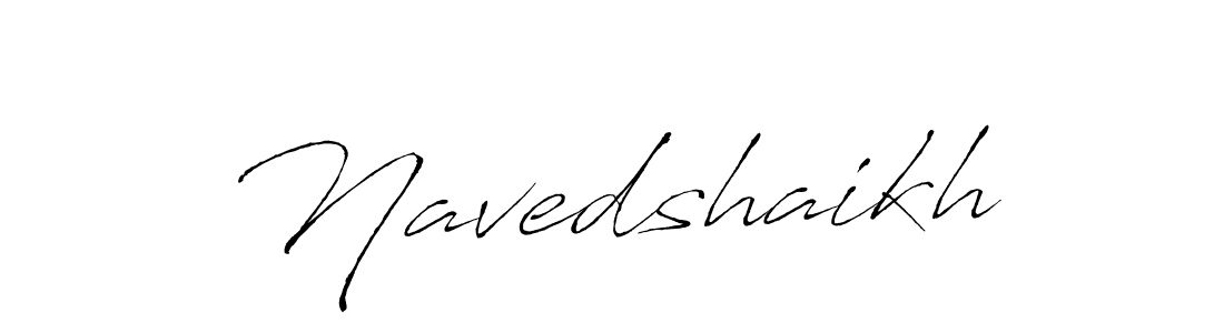 Make a beautiful signature design for name Navedshaikh. With this signature (Antro_Vectra) style, you can create a handwritten signature for free. Navedshaikh signature style 6 images and pictures png