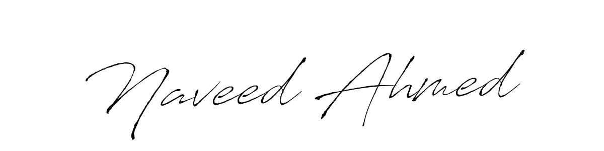 Naveed Ahmed stylish signature style. Best Handwritten Sign (Antro_Vectra) for my name. Handwritten Signature Collection Ideas for my name Naveed Ahmed. Naveed Ahmed signature style 6 images and pictures png