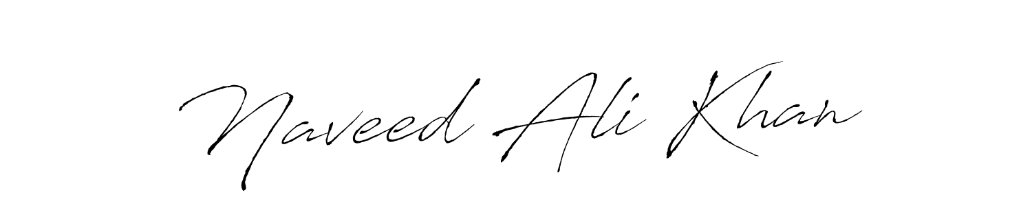 Design your own signature with our free online signature maker. With this signature software, you can create a handwritten (Antro_Vectra) signature for name Naveed Ali Khan. Naveed Ali Khan signature style 6 images and pictures png