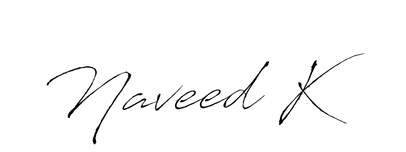 Naveed K stylish signature style. Best Handwritten Sign (Antro_Vectra) for my name. Handwritten Signature Collection Ideas for my name Naveed K. Naveed K signature style 6 images and pictures png