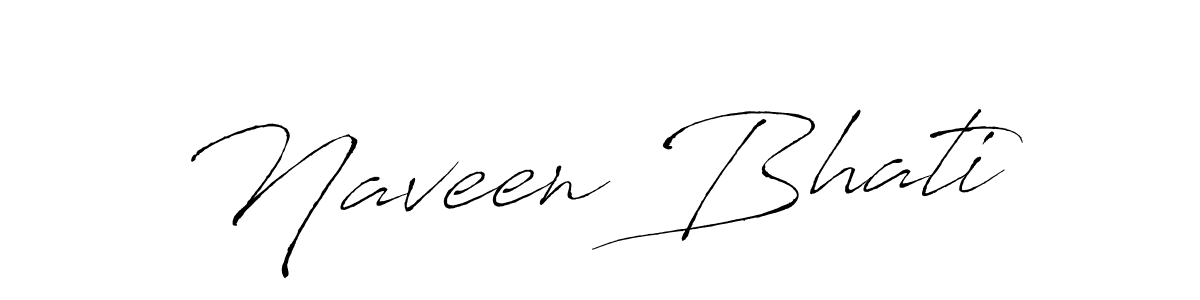 Design your own signature with our free online signature maker. With this signature software, you can create a handwritten (Antro_Vectra) signature for name Naveen Bhati. Naveen Bhati signature style 6 images and pictures png