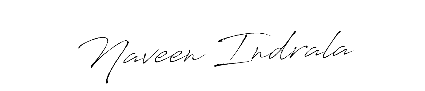 How to make Naveen Indrala name signature. Use Antro_Vectra style for creating short signs online. This is the latest handwritten sign. Naveen Indrala signature style 6 images and pictures png