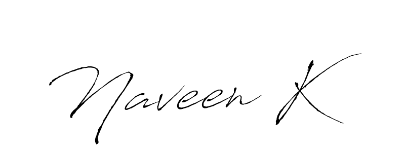 How to make Naveen K name signature. Use Antro_Vectra style for creating short signs online. This is the latest handwritten sign. Naveen K signature style 6 images and pictures png