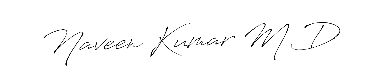 Naveen Kumar M D stylish signature style. Best Handwritten Sign (Antro_Vectra) for my name. Handwritten Signature Collection Ideas for my name Naveen Kumar M D. Naveen Kumar M D signature style 6 images and pictures png