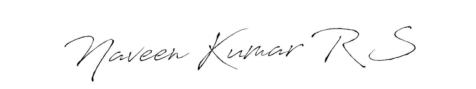 Design your own signature with our free online signature maker. With this signature software, you can create a handwritten (Antro_Vectra) signature for name Naveen Kumar R S. Naveen Kumar R S signature style 6 images and pictures png