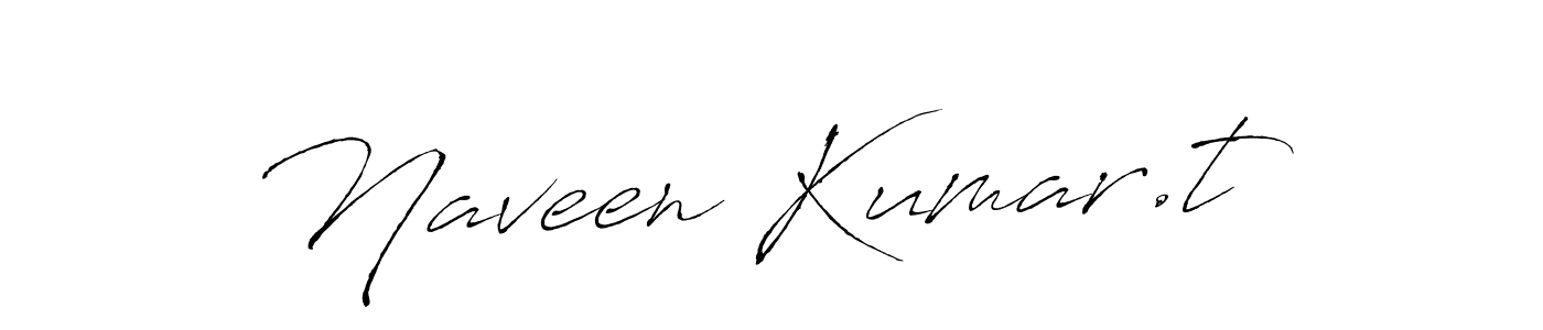 How to make Naveen Kumar.t name signature. Use Antro_Vectra style for creating short signs online. This is the latest handwritten sign. Naveen Kumar.t signature style 6 images and pictures png