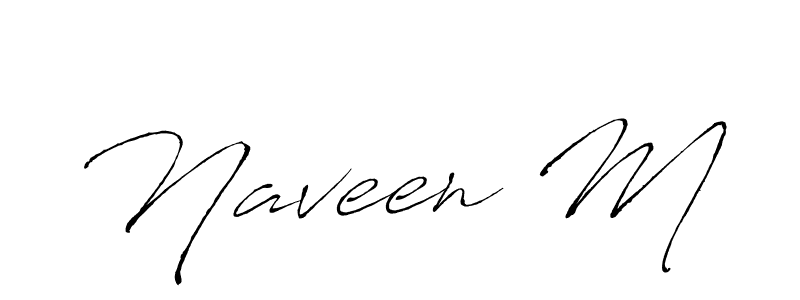 Also we have Naveen M name is the best signature style. Create professional handwritten signature collection using Antro_Vectra autograph style. Naveen M signature style 6 images and pictures png
