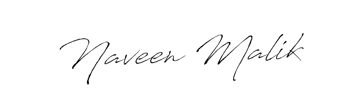 Design your own signature with our free online signature maker. With this signature software, you can create a handwritten (Antro_Vectra) signature for name Naveen Malik. Naveen Malik signature style 6 images and pictures png