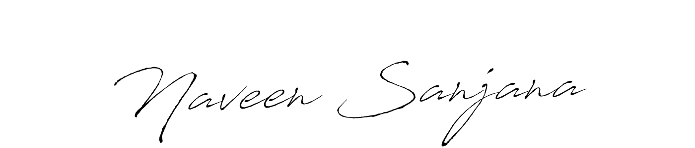 How to make Naveen Sanjana name signature. Use Antro_Vectra style for creating short signs online. This is the latest handwritten sign. Naveen Sanjana signature style 6 images and pictures png