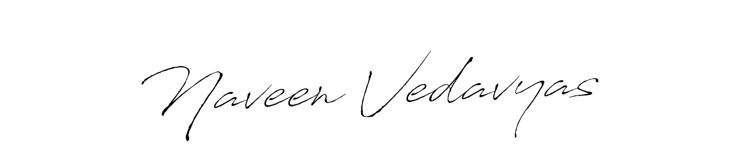 Design your own signature with our free online signature maker. With this signature software, you can create a handwritten (Antro_Vectra) signature for name Naveen Vedavyas. Naveen Vedavyas signature style 6 images and pictures png