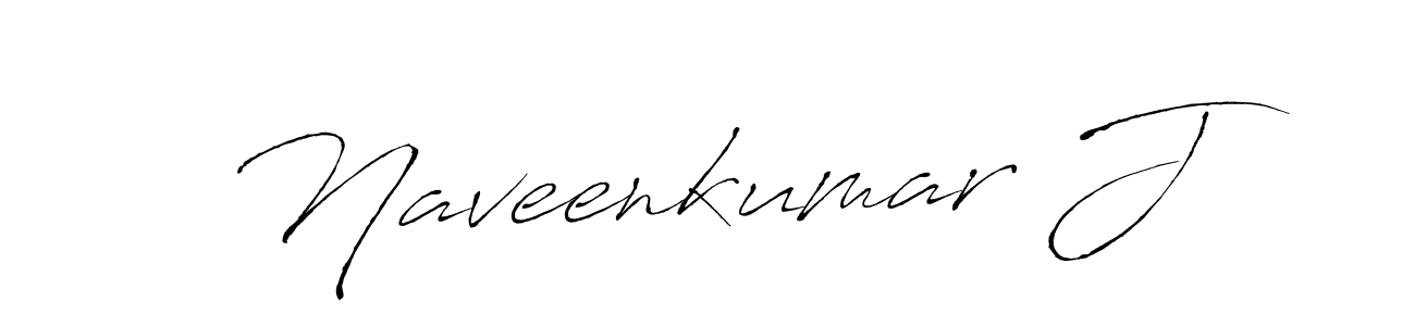 Make a beautiful signature design for name Naveenkumar J. With this signature (Antro_Vectra) style, you can create a handwritten signature for free. Naveenkumar J signature style 6 images and pictures png