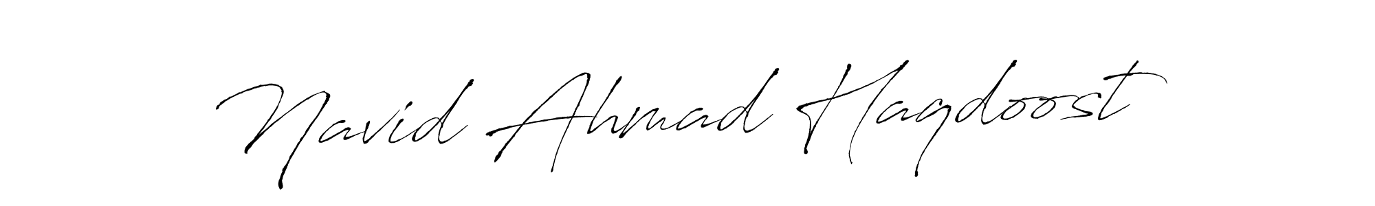 Create a beautiful signature design for name Navid Ahmad Haqdoost. With this signature (Antro_Vectra) fonts, you can make a handwritten signature for free. Navid Ahmad Haqdoost signature style 6 images and pictures png