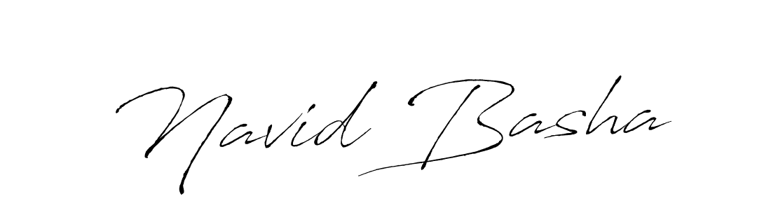 Make a beautiful signature design for name Navid Basha. With this signature (Antro_Vectra) style, you can create a handwritten signature for free. Navid Basha signature style 6 images and pictures png