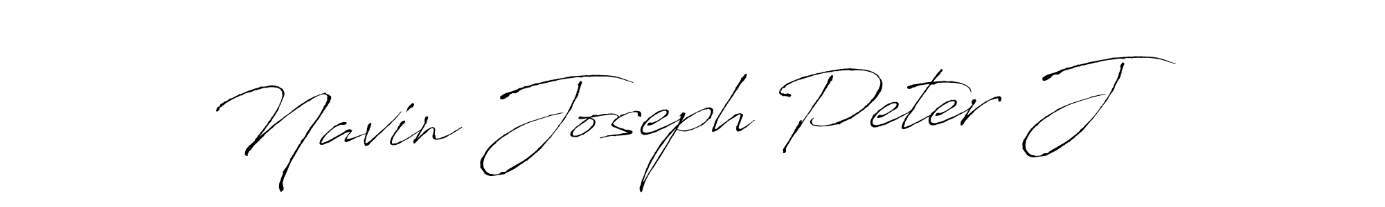 Make a beautiful signature design for name Navin Joseph Peter J. With this signature (Antro_Vectra) style, you can create a handwritten signature for free. Navin Joseph Peter J signature style 6 images and pictures png