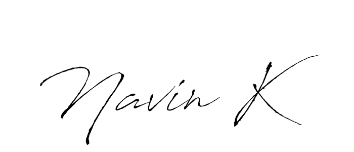 Navin K stylish signature style. Best Handwritten Sign (Antro_Vectra) for my name. Handwritten Signature Collection Ideas for my name Navin K. Navin K signature style 6 images and pictures png