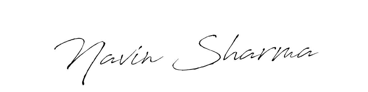 Make a beautiful signature design for name Navin Sharma. With this signature (Antro_Vectra) style, you can create a handwritten signature for free. Navin Sharma signature style 6 images and pictures png