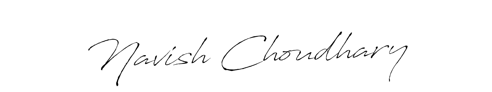 Design your own signature with our free online signature maker. With this signature software, you can create a handwritten (Antro_Vectra) signature for name Navish Choudhary. Navish Choudhary signature style 6 images and pictures png