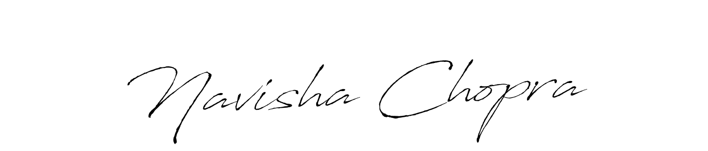 The best way (Antro_Vectra) to make a short signature is to pick only two or three words in your name. The name Navisha Chopra include a total of six letters. For converting this name. Navisha Chopra signature style 6 images and pictures png