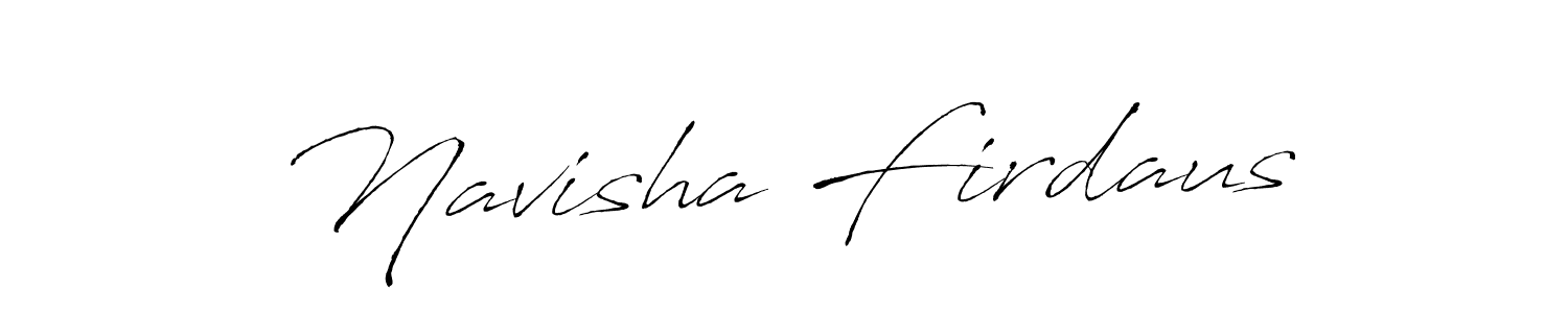 Design your own signature with our free online signature maker. With this signature software, you can create a handwritten (Antro_Vectra) signature for name Navisha Firdaus. Navisha Firdaus signature style 6 images and pictures png