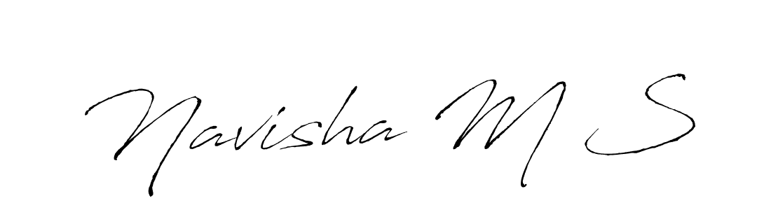 Similarly Antro_Vectra is the best handwritten signature design. Signature creator online .You can use it as an online autograph creator for name Navisha M S. Navisha M S signature style 6 images and pictures png