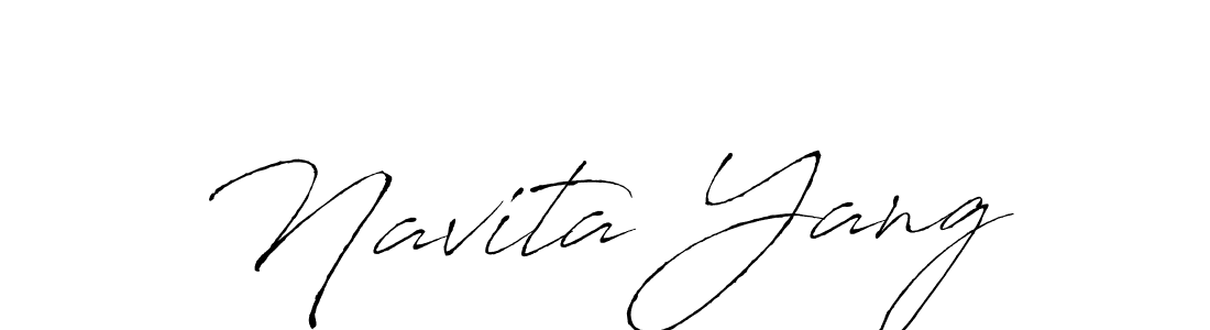 Design your own signature with our free online signature maker. With this signature software, you can create a handwritten (Antro_Vectra) signature for name Navita Yang. Navita Yang signature style 6 images and pictures png