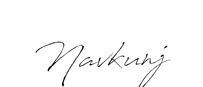 Navkunj stylish signature style. Best Handwritten Sign (Antro_Vectra) for my name. Handwritten Signature Collection Ideas for my name Navkunj. Navkunj signature style 6 images and pictures png