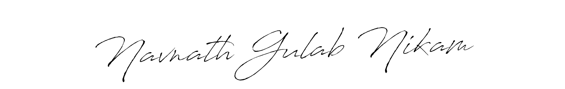 Use a signature maker to create a handwritten signature online. With this signature software, you can design (Antro_Vectra) your own signature for name Navnath Gulab Nikam. Navnath Gulab Nikam signature style 6 images and pictures png