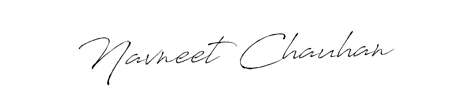 Create a beautiful signature design for name Navneet Chauhan. With this signature (Antro_Vectra) fonts, you can make a handwritten signature for free. Navneet Chauhan signature style 6 images and pictures png